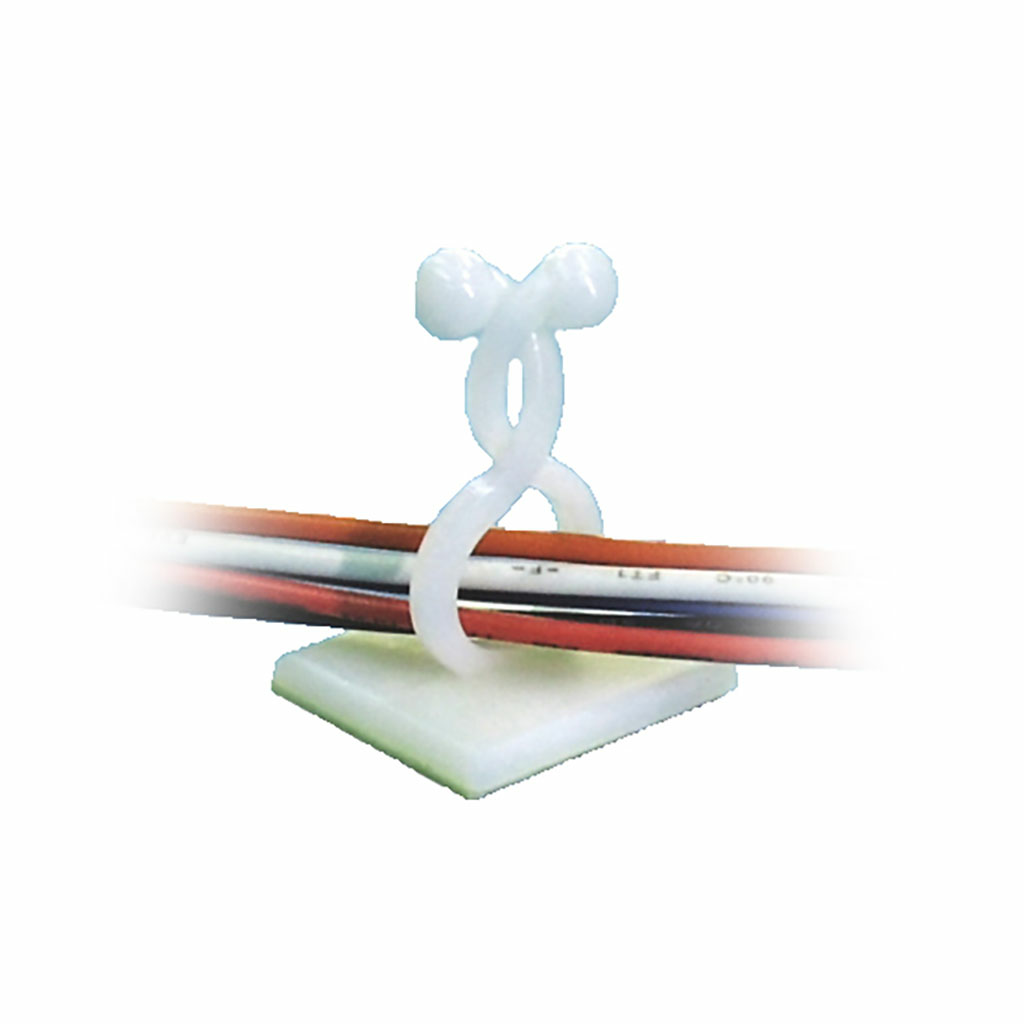 sourcing map Twist Lock Fascette in nylon a forma di U per risparmiare posto 14,2 mm diametro bianco 50 pezzi