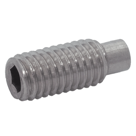 Hex socket set screws with dog point DIN 915 stainless steel A2
