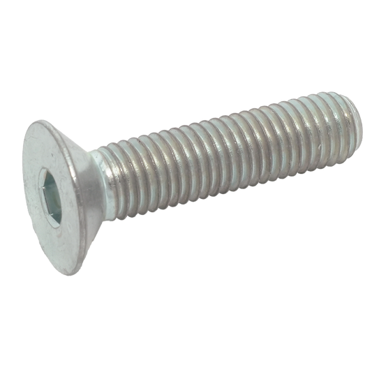 Vite testa svasata piana esagono incassato Tutto filetto DIN 7991 acciaio 010.9/10.9 Zincato bianco