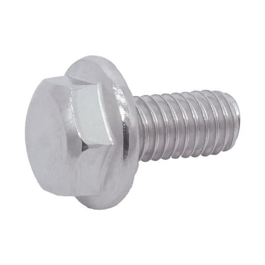 Vis à tête hexagonale à embase crantée DIN 6921 acier inox A2