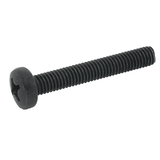 Phillips pan head screw DIN 7985 - Steel 4.8 Black zinc plated