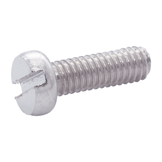 Slotted cheese head screw DIN 84 iron 4.8 nickel plated