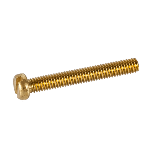 Slotted cheese head screw DIN 84 brass