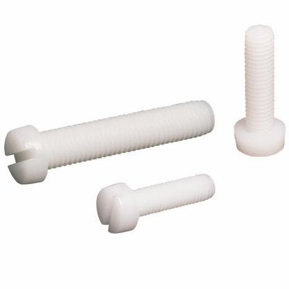 Slotted cheese head screw DIN 84 nylon natural