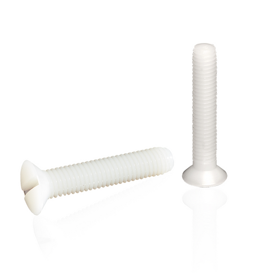 Slotted oval head screw DIN 964 nylon natural