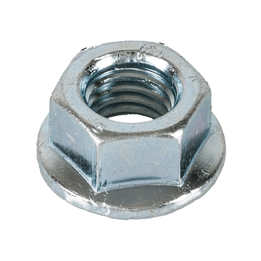 DIN 6923 Hex Nut with Flange, serrated Cl 8 Zinc Plated