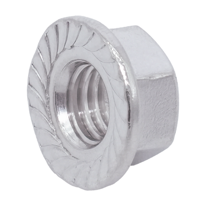 DIN 6923 Hex Nut with Flange, serrated Stainless steel A2