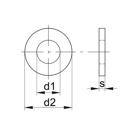 Rosette fascia larga con esterno = 3 o 4 volte il foro DIN 9021