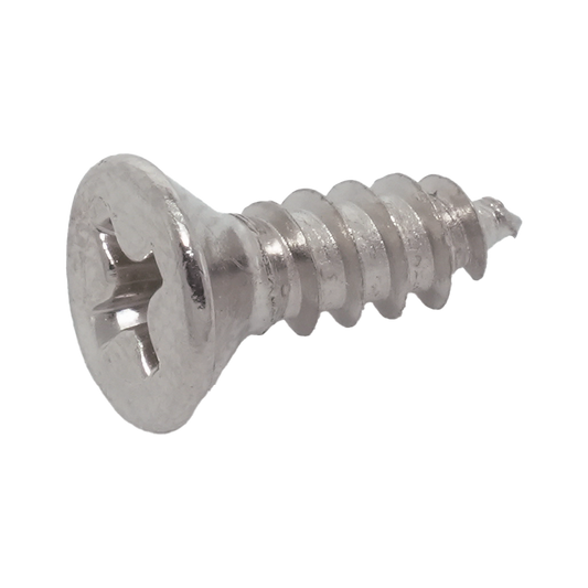DIN 7982 C-H cross recessed CSK tapping screw Nickel plated