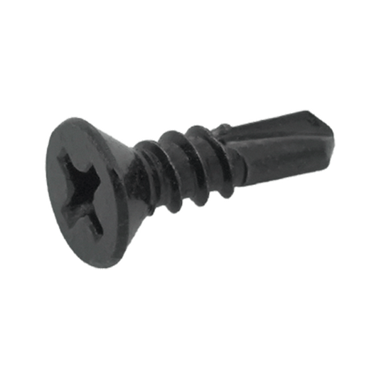 DIN 7504-P Phillips countersunk drilling screw Black zinc plated