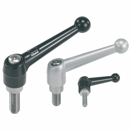 20° Adjustable clamping lever with stainless steel pin