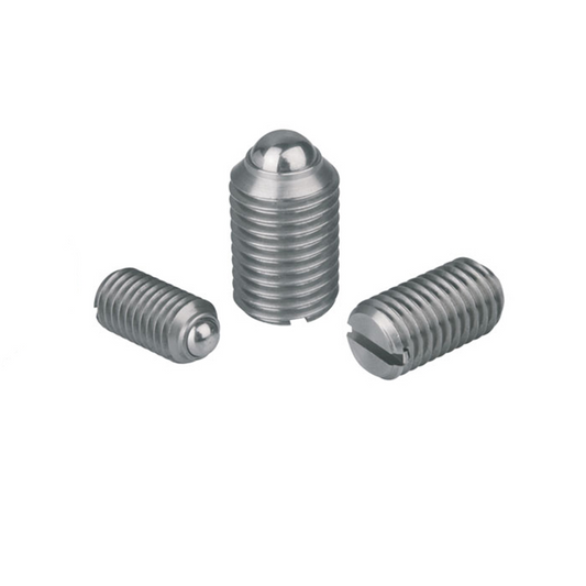 Slotted spring plunger Stainless steel - Ball