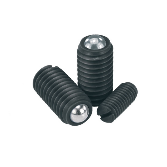 Slotted spring plunger plastic - Ball stainless steel