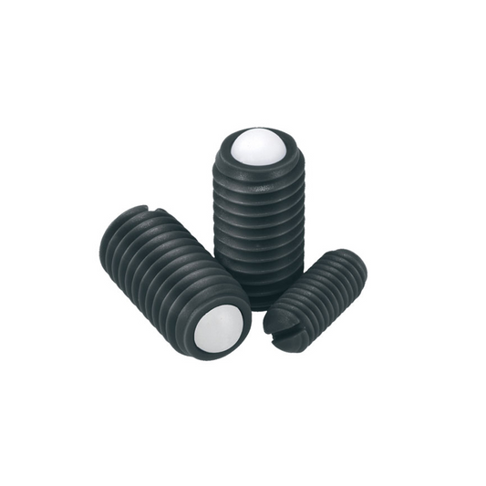 Slotted spring plunger plastic - Plastic ball