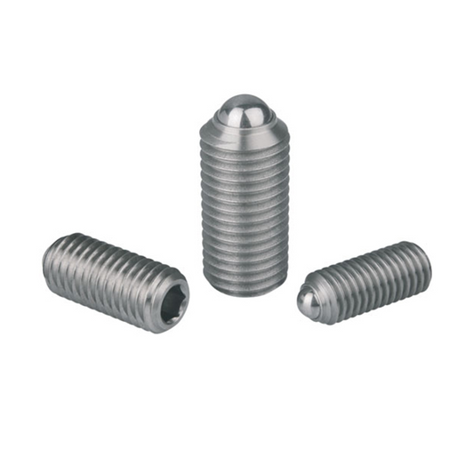 Hex socket spring plunger stainless steel - Ball