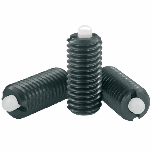 Hex socket spring plungers steel - Pom thrust pin