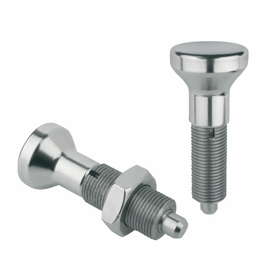 Indexing plunger tempered stainless steel without collar