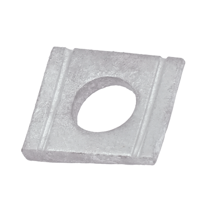 Square taper washer for U-sections inclination 8% DIN 6918 HDG