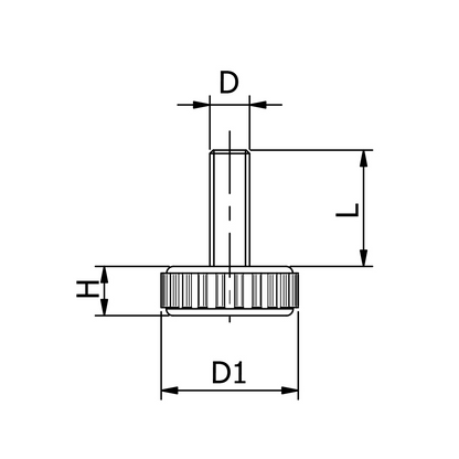 Piedino fisso base zigrinata