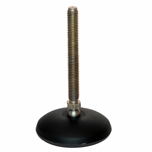 Piedino snodato inox con antiscivolo 15°