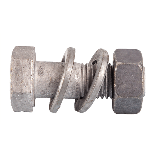 Vis tête hex. + écrou + 2 rondelles EN 14399-3/6 HV K1 - Acier 10.9 Zingué à Chaud