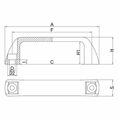 Maniglia a ponte FLP-Y