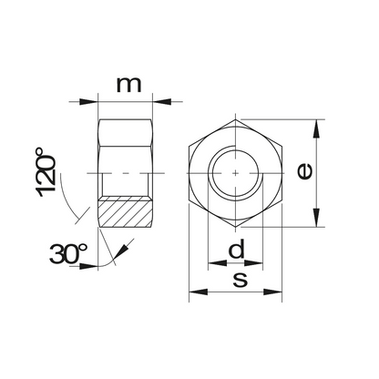 Hex Nut for Structural Bolt DIN 6915 Flake Zinc Geomet® 321 A